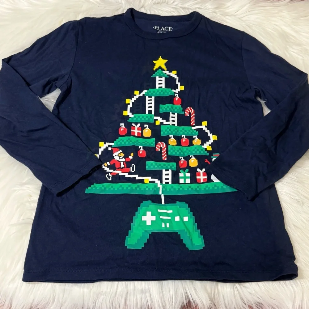 The Children’s Place “Gamer” Christmas Long Sleeve Shirt - Boys Size M (7/8)